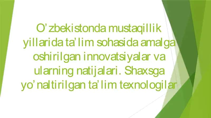 O‘zbekistondagi Mustaqillik Yillari Data’lim Innovatsiyalari 1