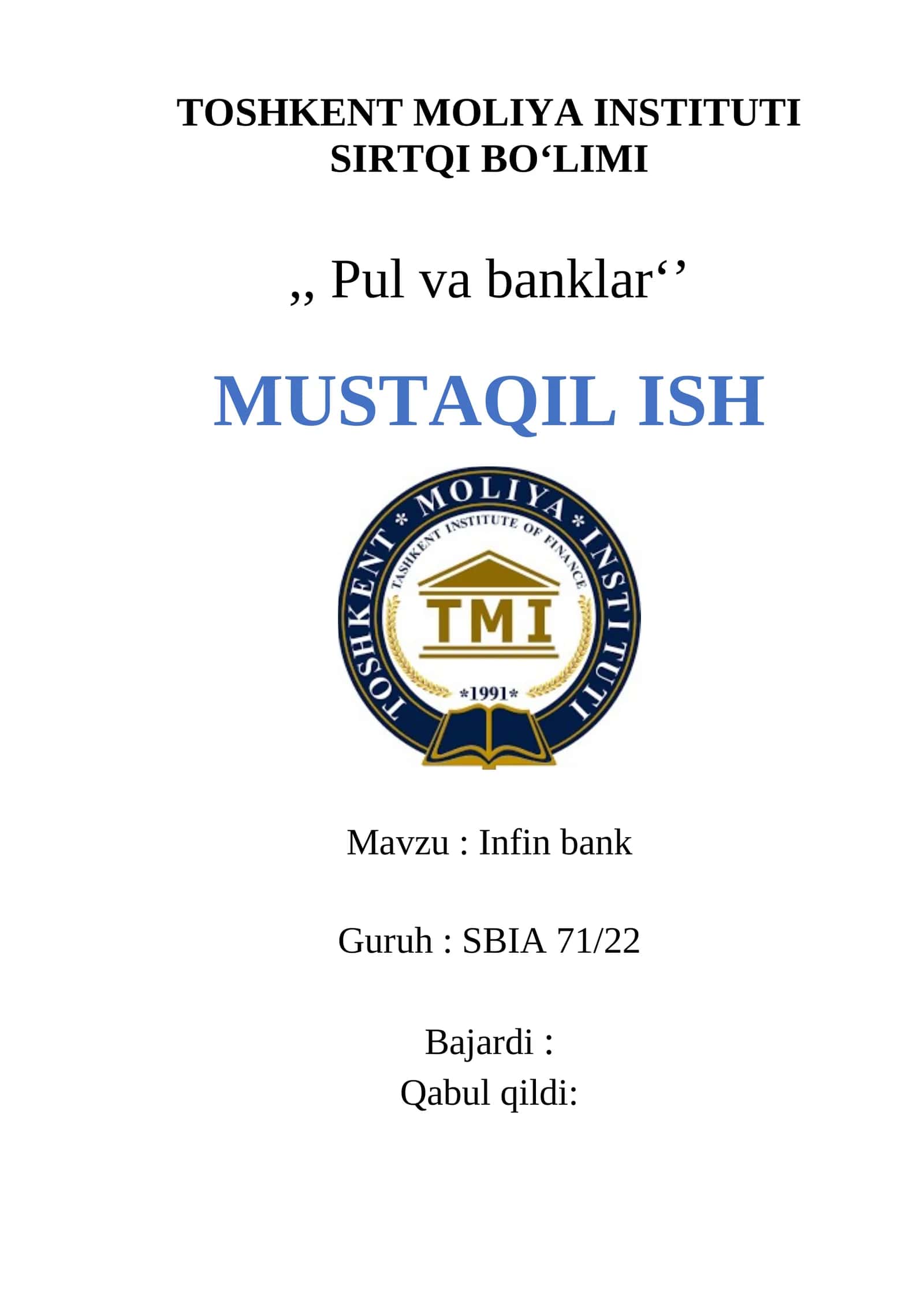 Pul va banklar 1