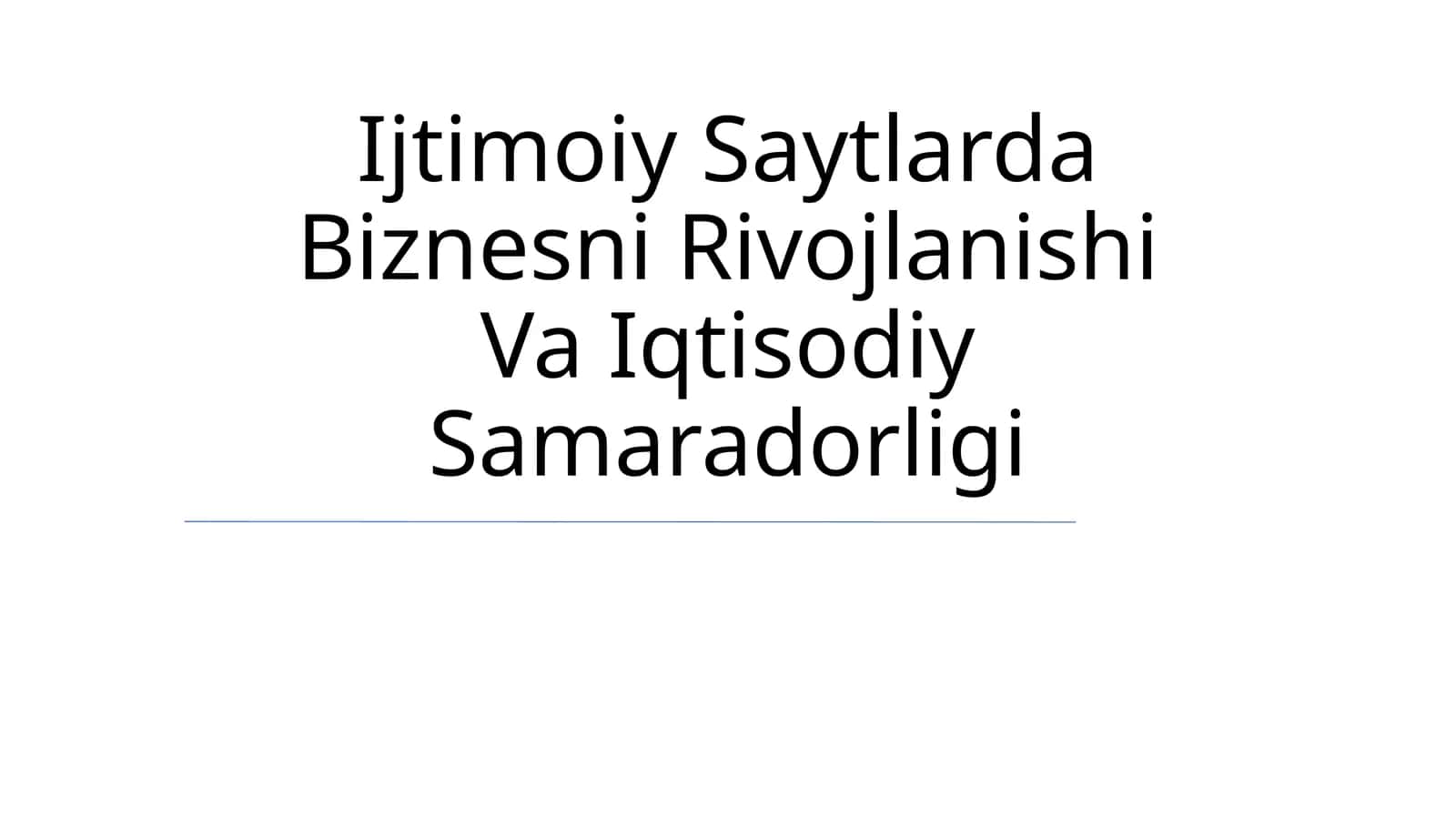 Biznesni Rivojlantirish Uchun Ijtimoiy Media 1