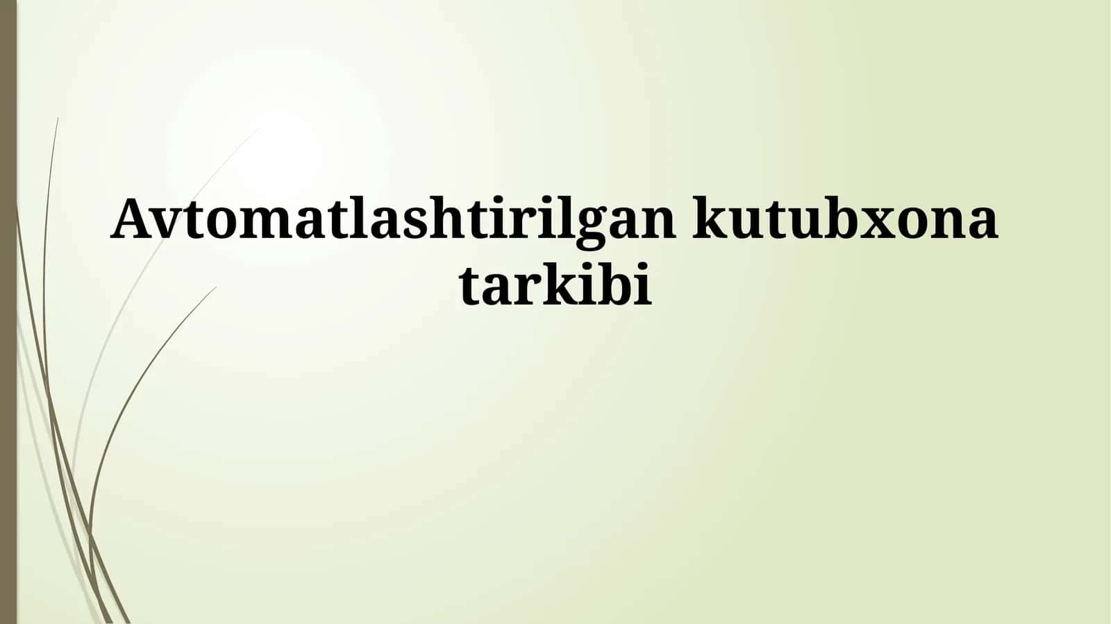 Avtomatlashtirilgan Kutubxona Inventarizatsiyasi 1