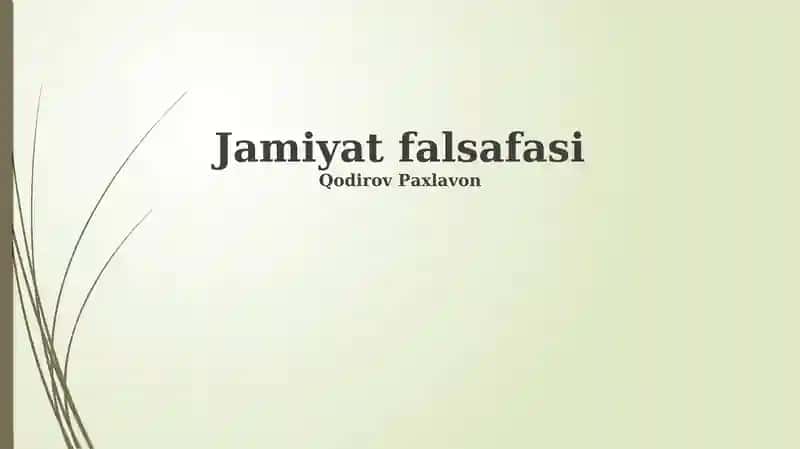 Jamiyat falsafasi