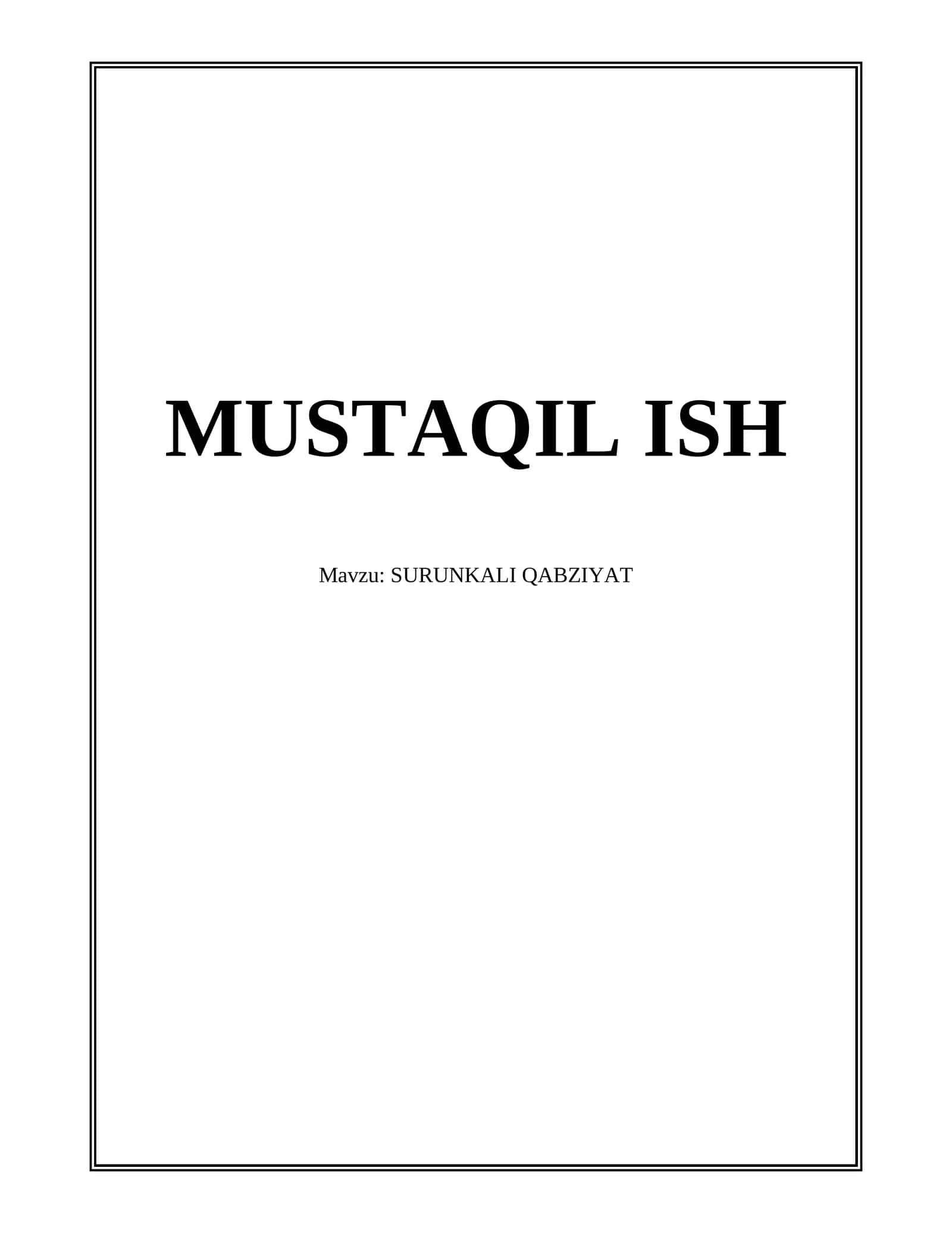 SURUNKALI QABZIYAT 1