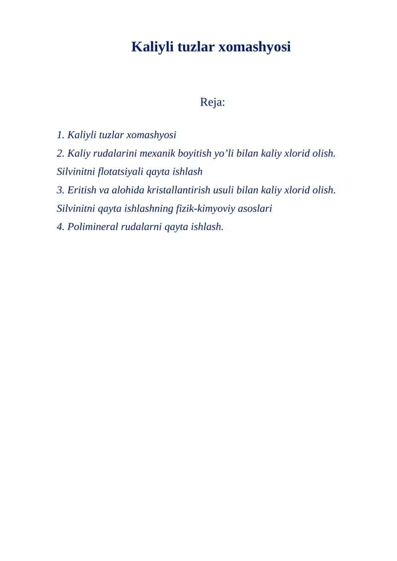 Kaliyli tuzlar xomashyosi 1