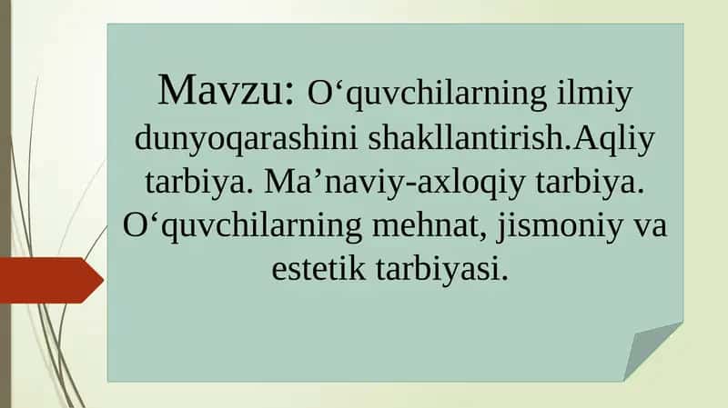 O‘quvchilarning ilmiy-dunyoqarashi 1