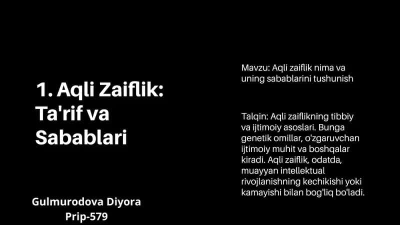 Aqli Zaiflik: Ta'rif va Sabablari 1
