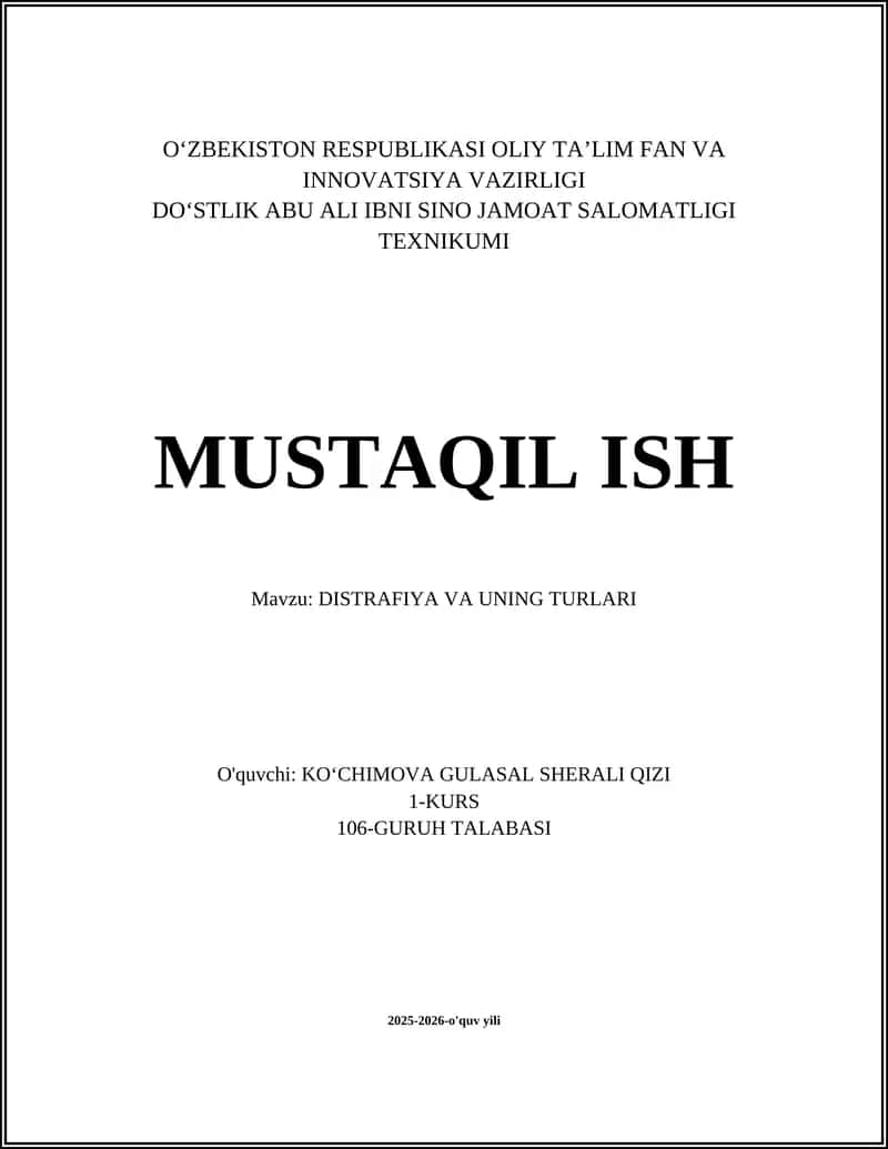 DISTRAFIYA VA UNING TURLARI 1