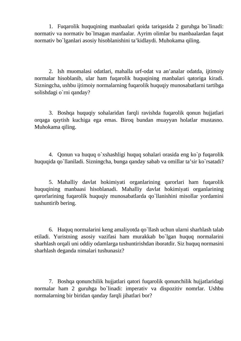 Fuqarolik Huquqi 1
