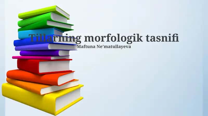 Tillarning morfologik tasnifi 1