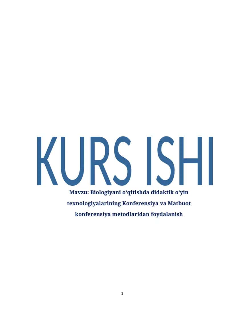 Biologiyani o‘qitishda didaktik o‘yin   texnologiyalarining Konferensiya va Matbuot   konferensiya metodlaridan foydalanish 1