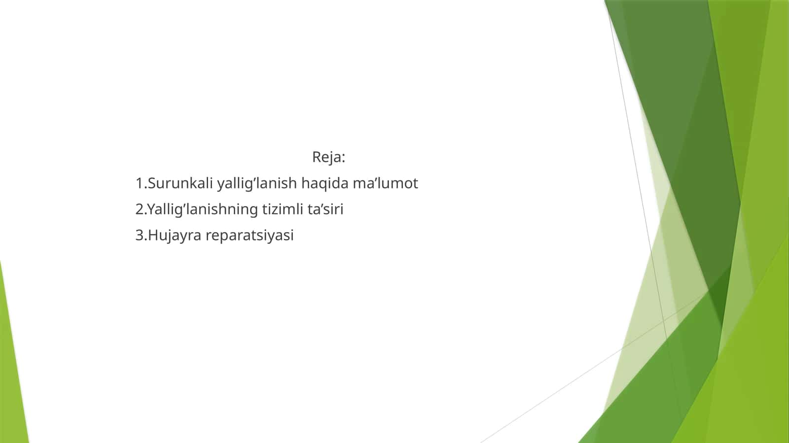 Yallig'lanish tizimlari 1