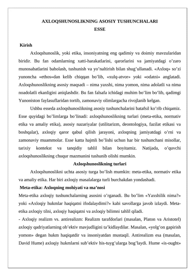 AXLOQSHUNOSLIKNING ASOSIY TUSHUNCHALARI 1