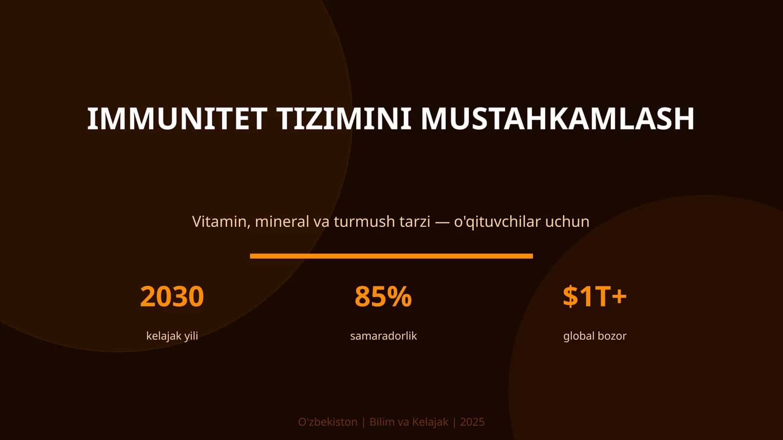 IMMUNITET TIZIMINI MUSTAHKAMLASH 1