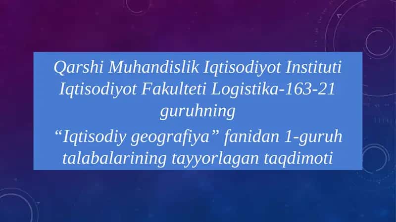 O'zbekiston sanoat geografiyasi 1