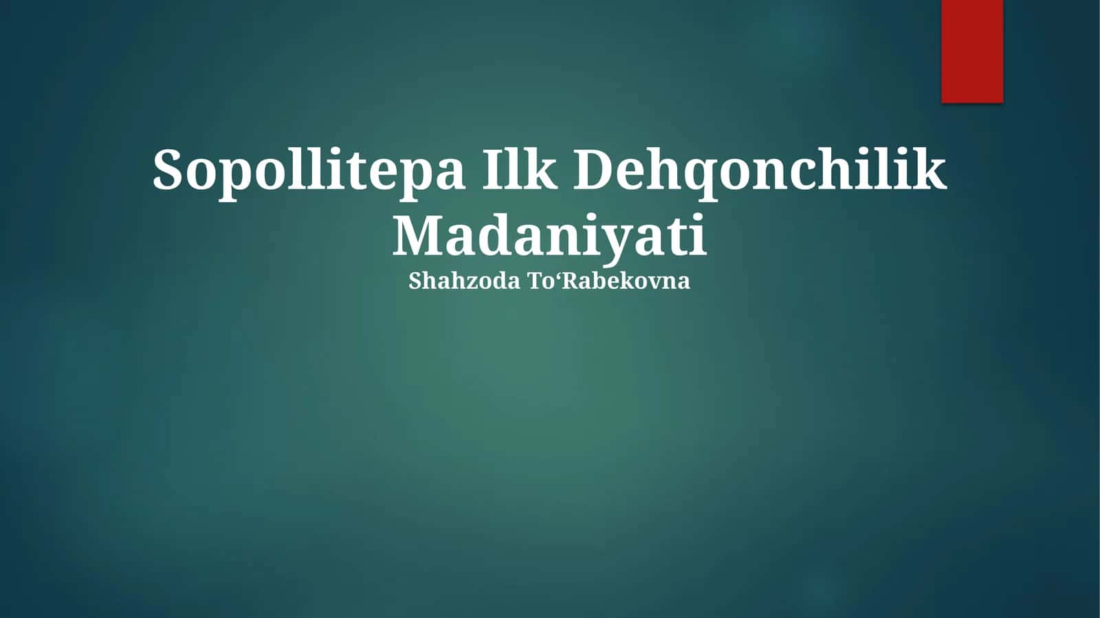 Sopollitepa Ilk Dehqonchilik Madaniyati 1