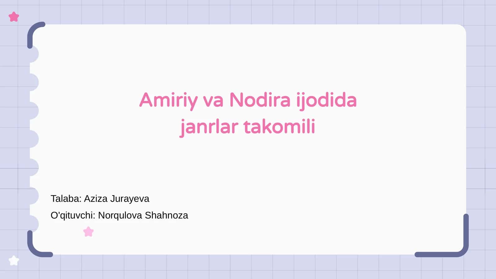 Amiriy va Nodira ijodida janrlar takomili 1