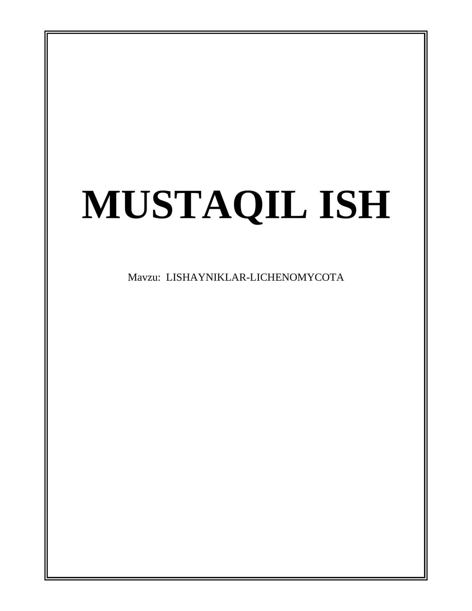 LISHAYNIKLAR-LICHENOMYCOTA 1