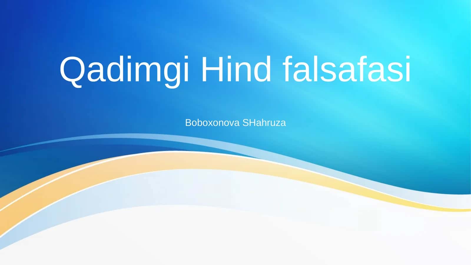 Qadimgi Hind falsafasi 1