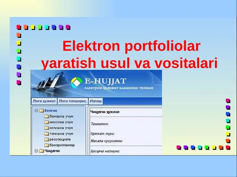 Elektron hujjat aylanishalar tizimi 1