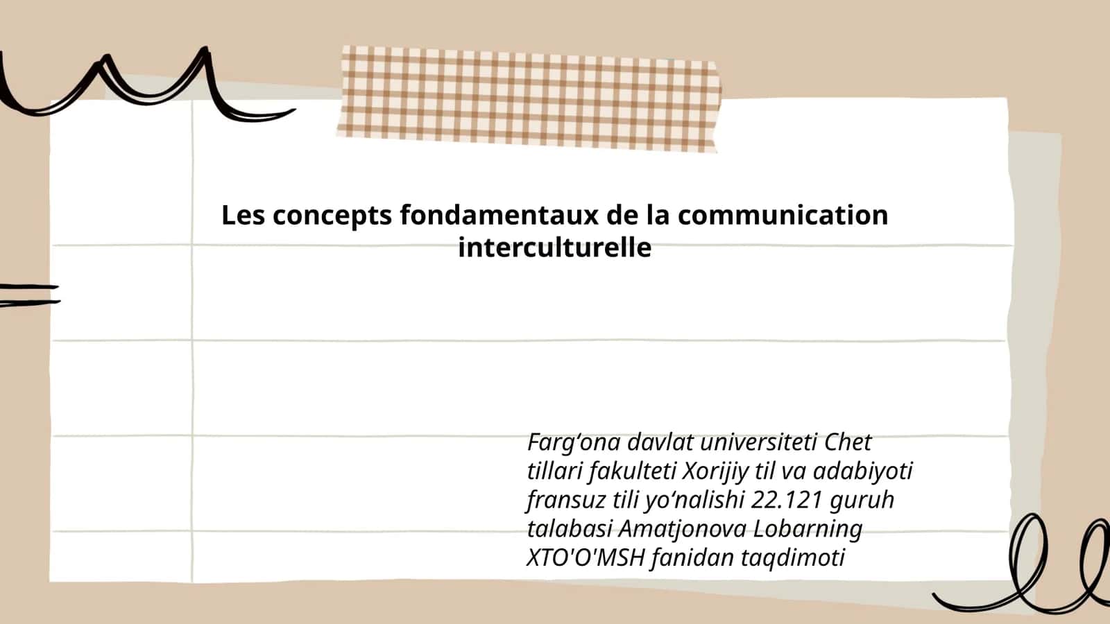 Les concepts fondamentaux de la communication interculturelle 1