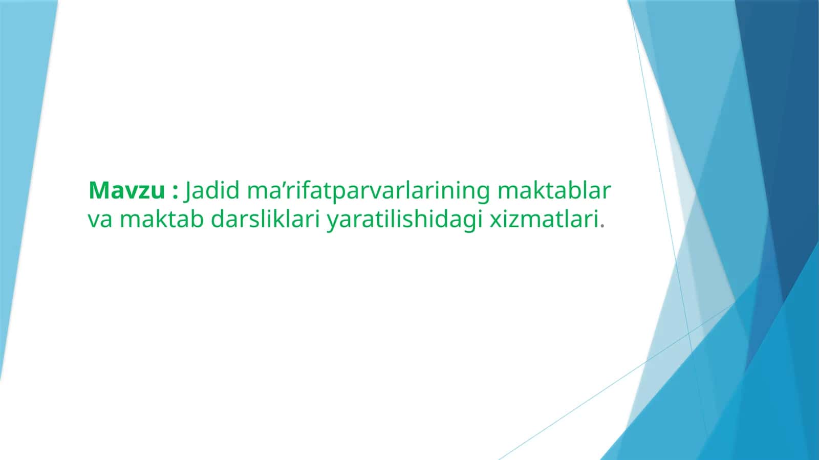 Jadidma’rifatparvarlarining maktablar va maktab darsliklari yaratilishi va gixmatlari 1