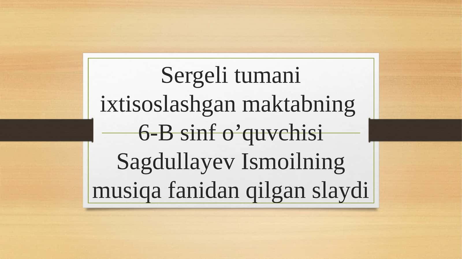Qanday musiqa mumtoz deb ataymiz? 1