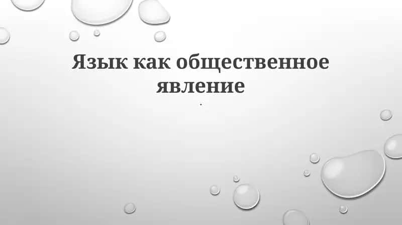 Язык как общественное явление 1