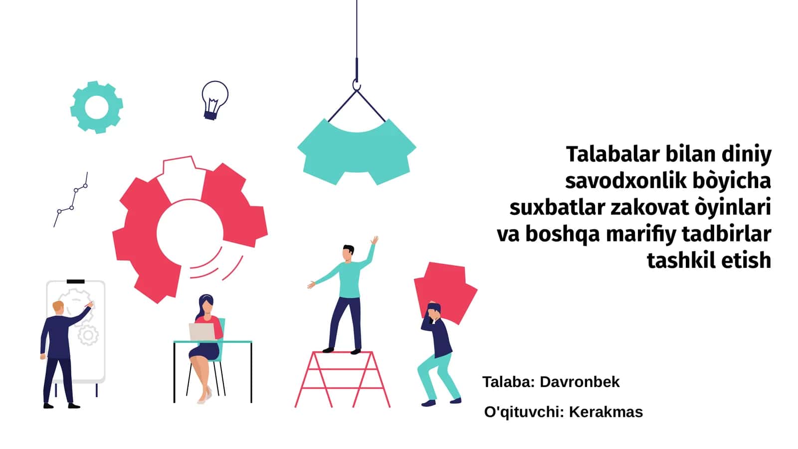 Talabalar bilan diniy savodxonlik bòyicha suxbatlar zakovat òyinlari va boshqa marifiy tadbirlar tashkil etish 1