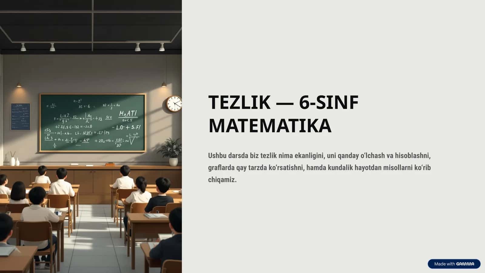 TEZLIK — 6-SINF MATEMATIKA 1