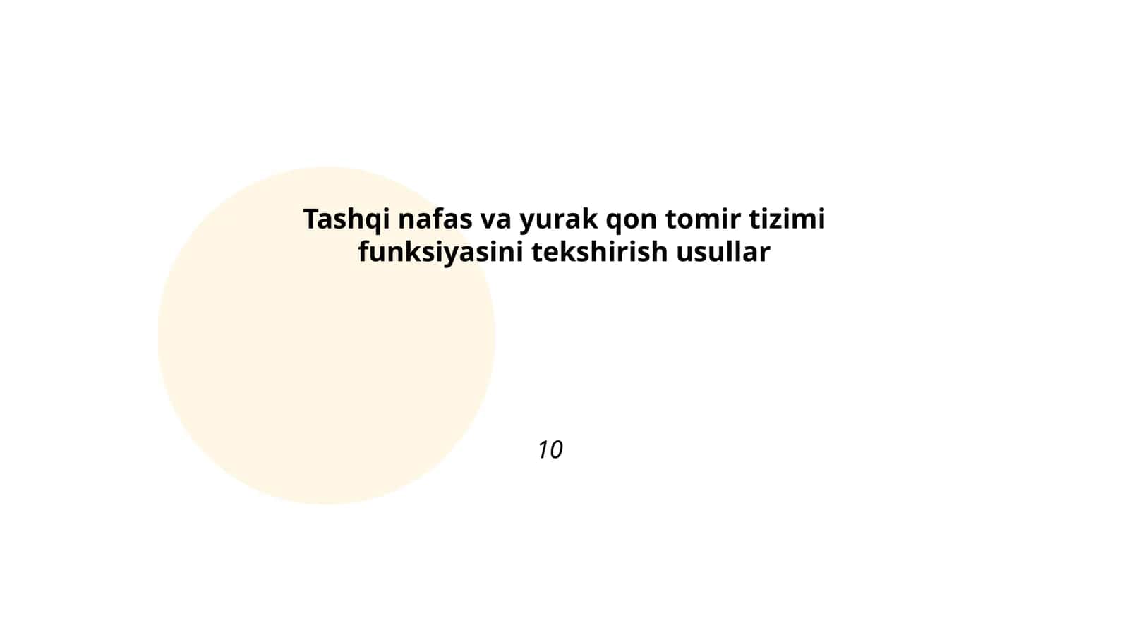 Tashqi nafas va yurak qon tomir tizimi funksiyasini tekshirish usullar 1