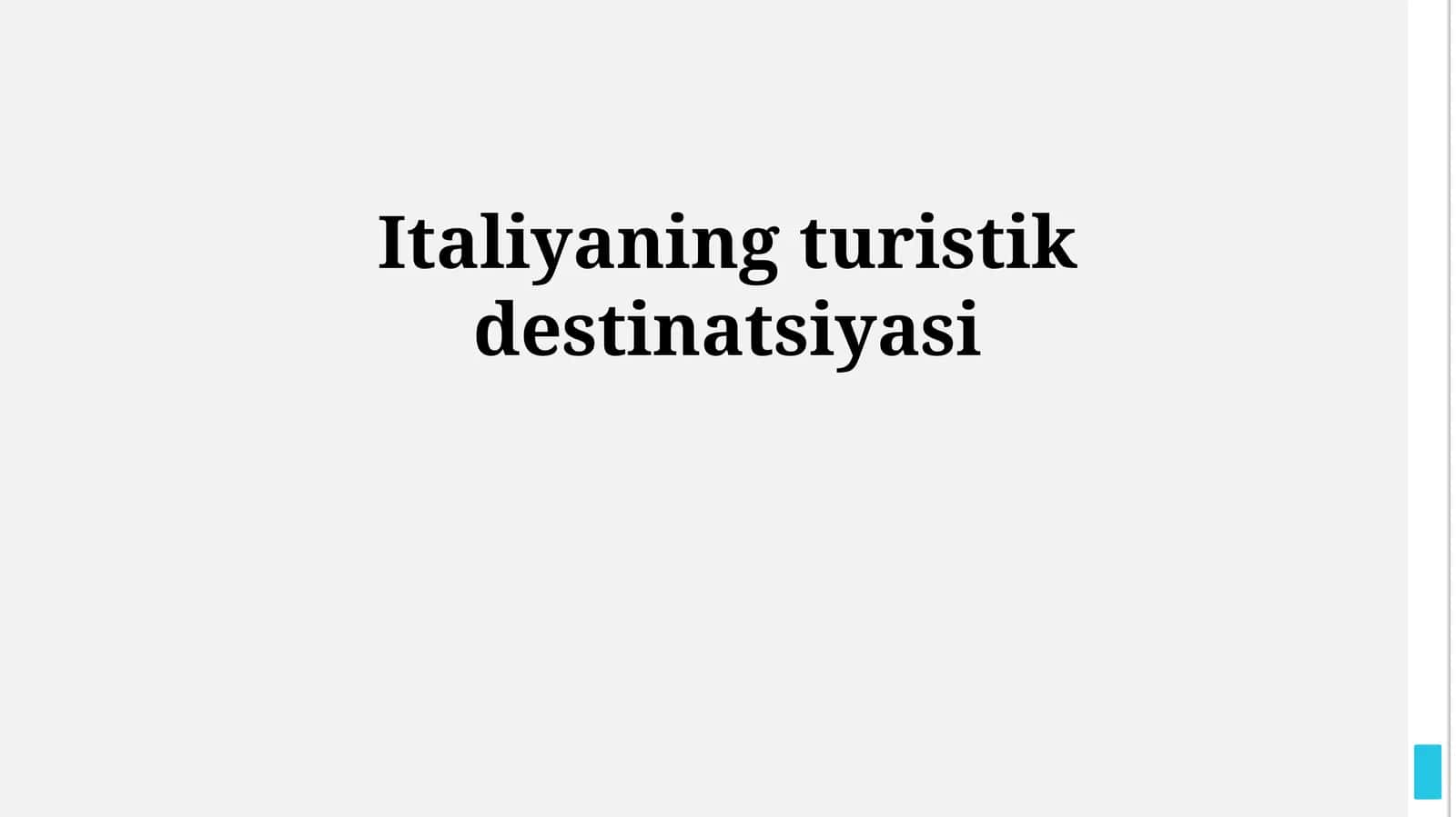 Italiyaning turistik destinatsiyasi 1