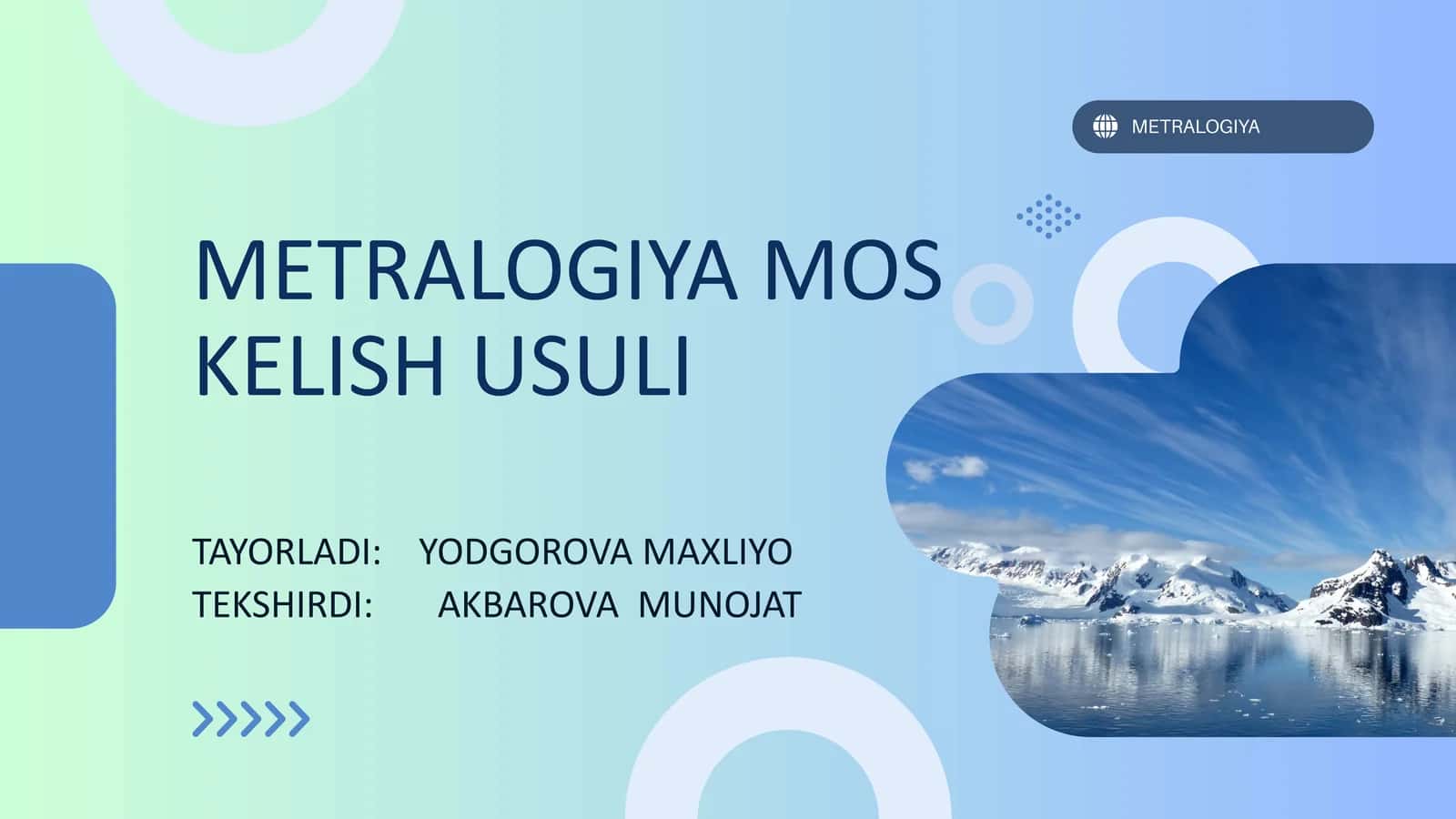METRALOGIYA MOS KELISH USULI 1
