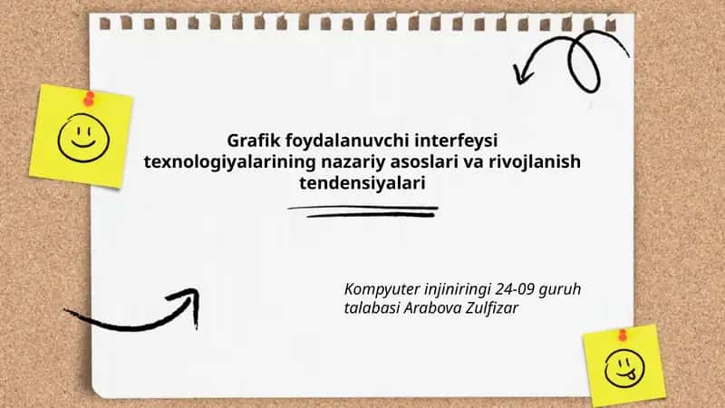 Grafik foydalanuvchi interfeysi texnologiyalarining nazariy asoslari va rivojlanish tendensiyalari 1