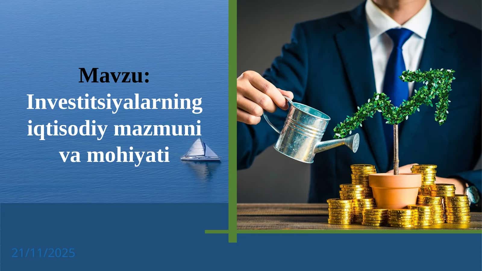 Investitsiyalarning iqtisodiy mazmuni va mohiyati 1