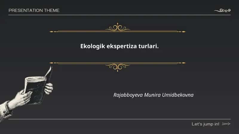Ekologik ekspertiza turlari 1