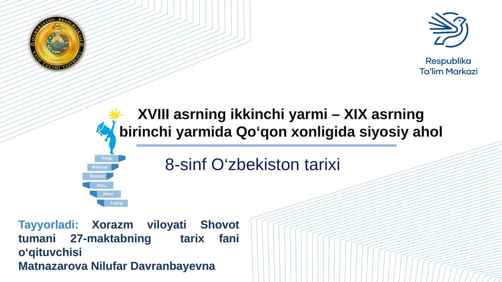 XVIII asrning ikkinchi yarmi – XIX asrning birinchi yarmida Qo‘qon xonligida siyosiy hol 1