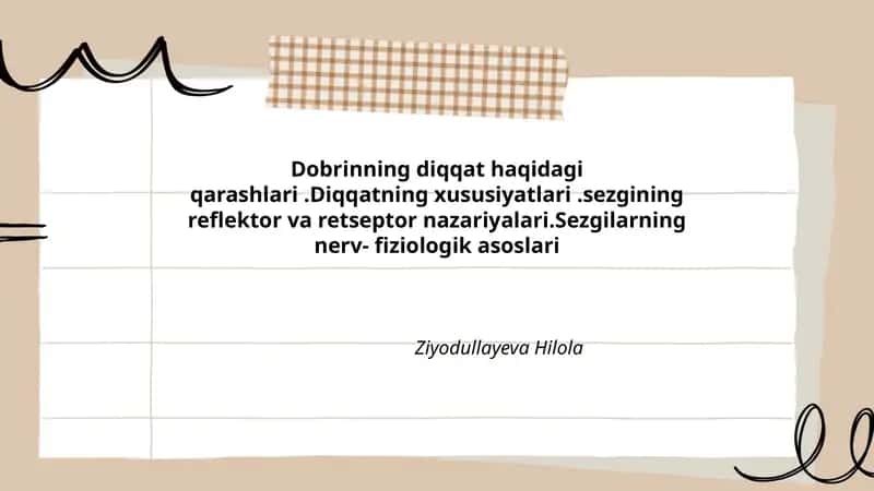 Diqqatning Sezgisi 1