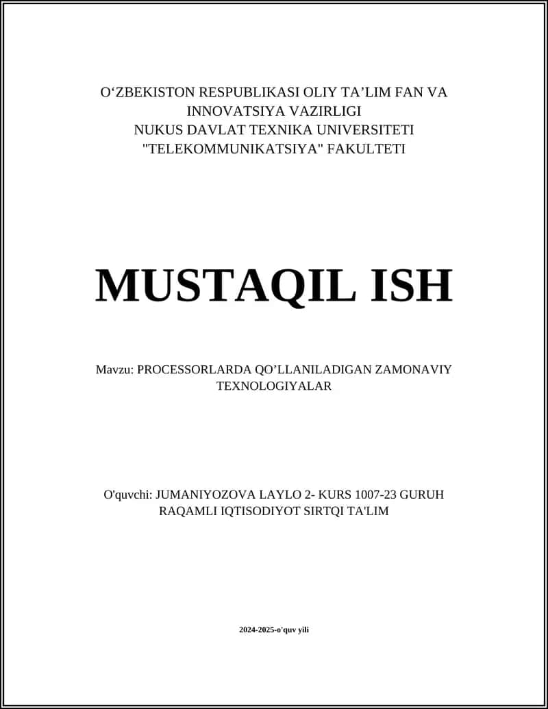 QUANTUM HISOB TEKNOLOGIYASI 1