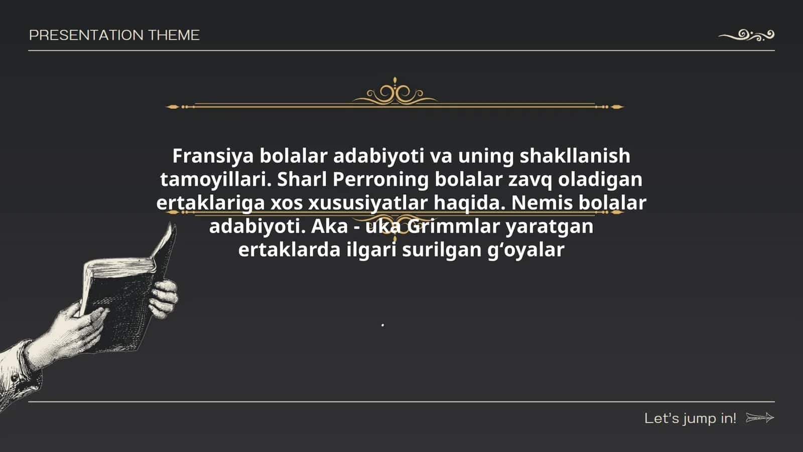 Fransiya bolalar adabiyoti va uning shakllanish tamoyillari 1