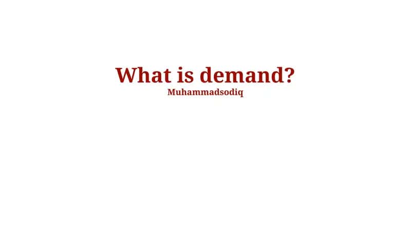 Types of Demand 1