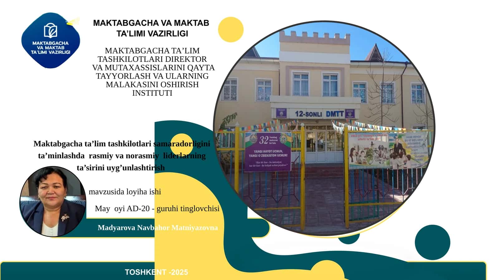 Maktabgachata’lim tashkilotlari samaradorligini ta’minlash darasmiy va norasmiy liderlarning ta’sirini uygunlashtirish 1