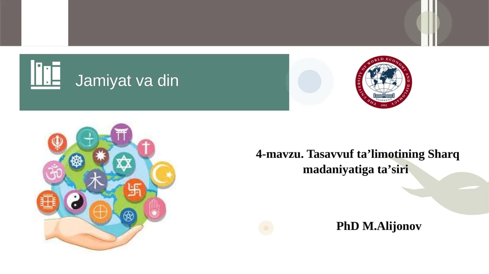 Tasavvuf taʼlimotining Sharq madaniyatiga ta’siri 1