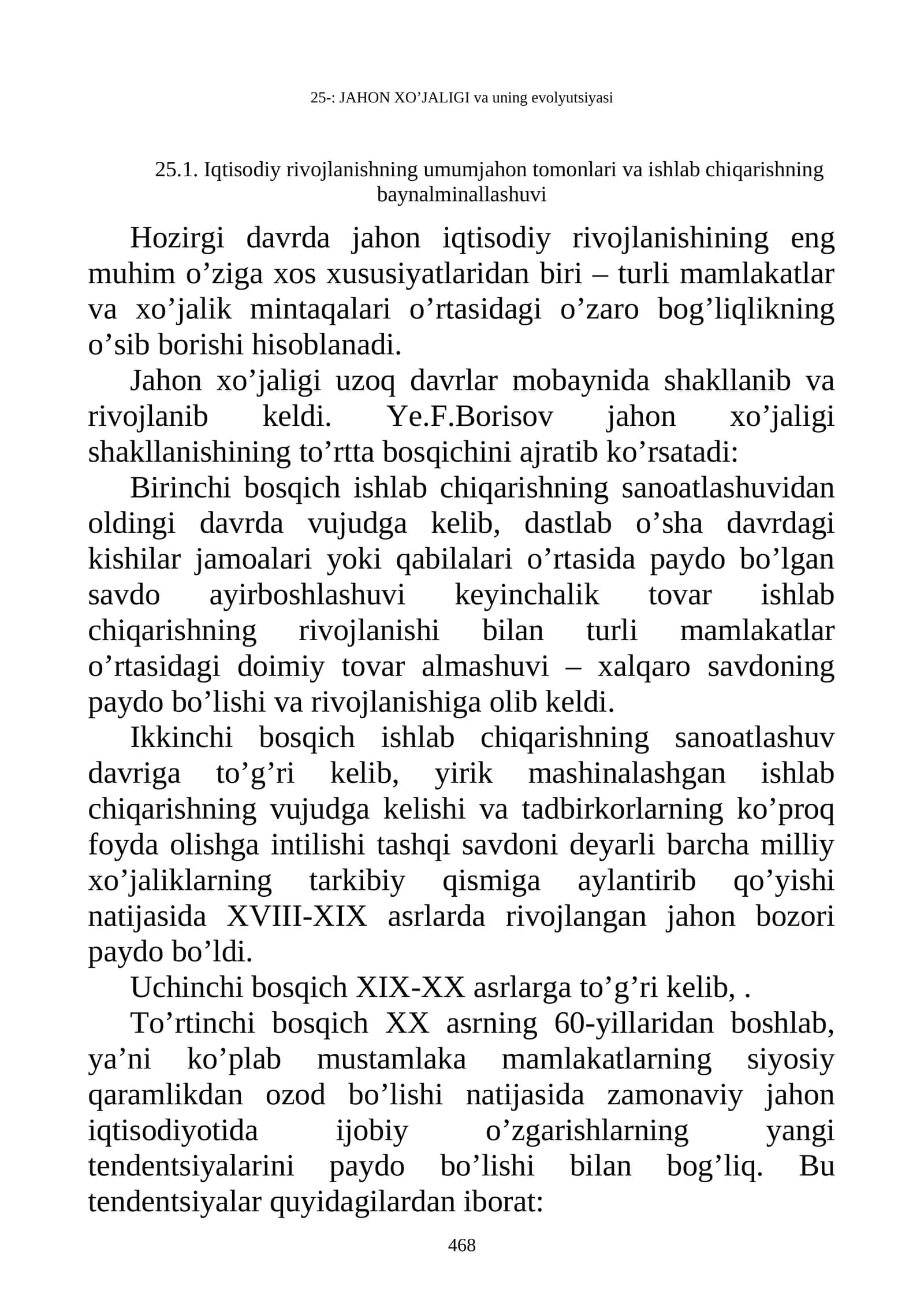 JAHON XO’JALIGI va uning evolyutsiyasi 1