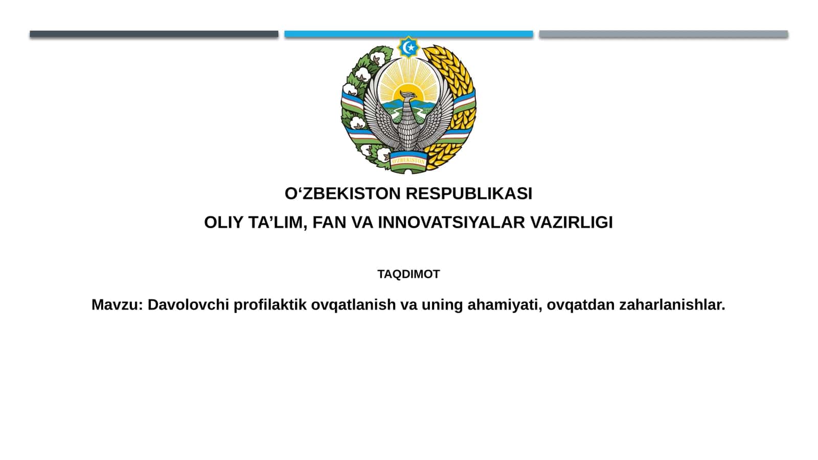 Terapevtik va profilaktik ovqatlanish 1
