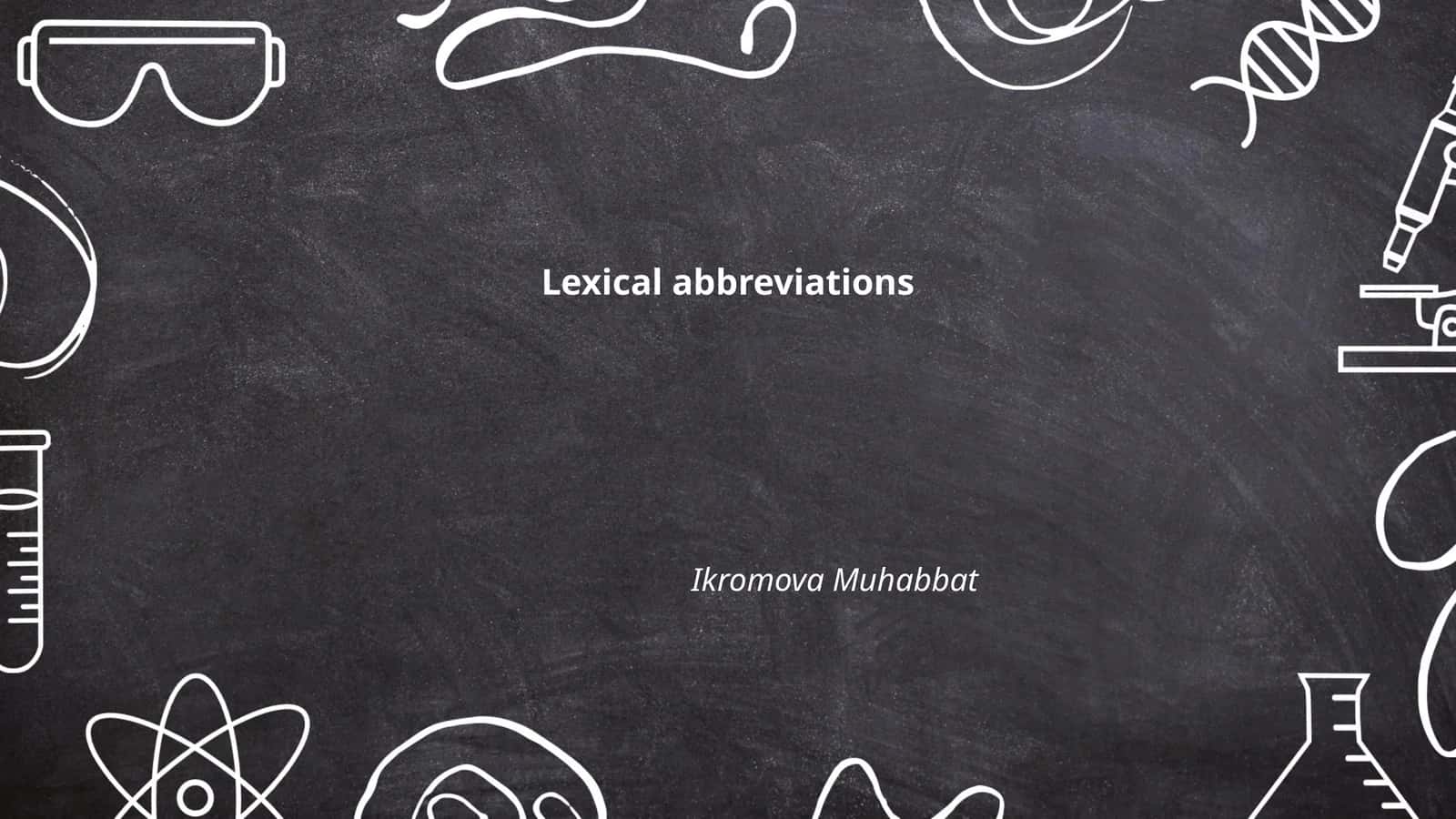 Lexical abbreviations 1