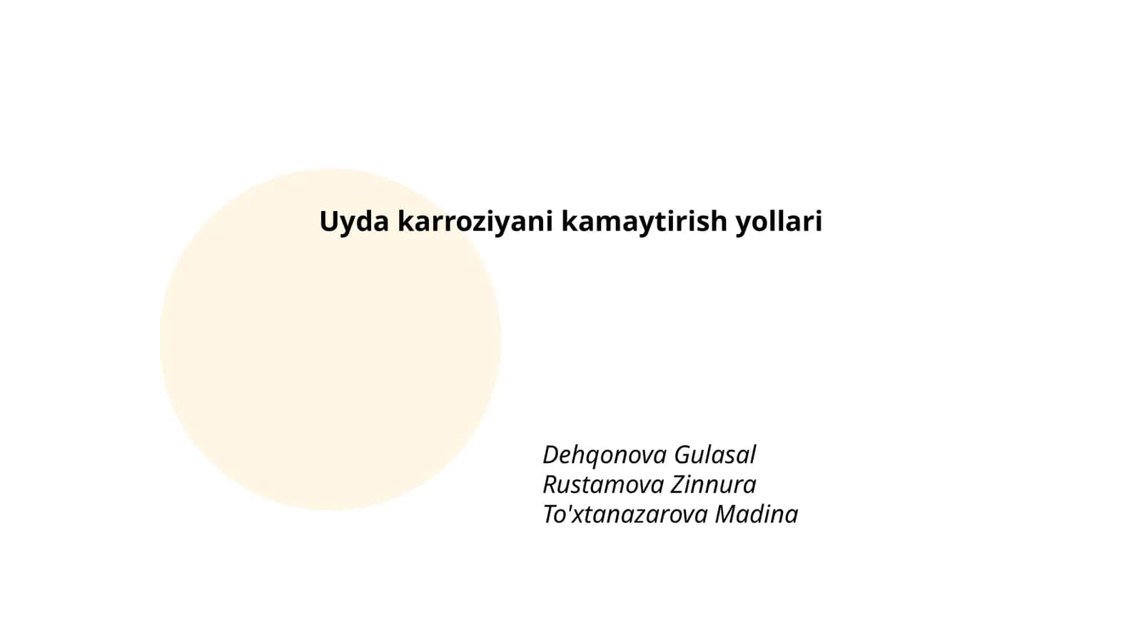 Uyda karroziyani kamaytirish yollari 1