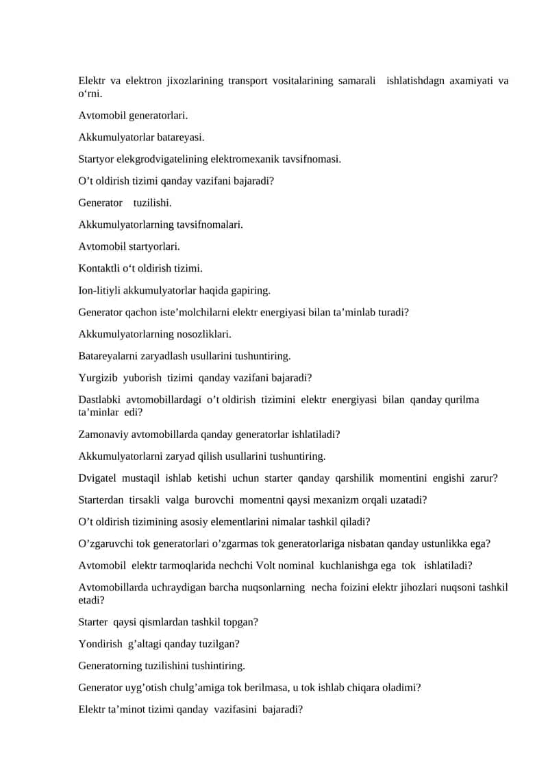 Avtomobil generatorlari 1