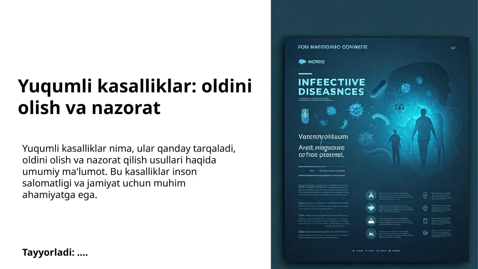 Yuqumli kasalliklar: oldini olish va nazorat 1