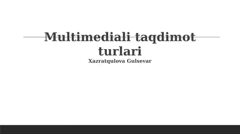 Interaktiv multimedia prezentatsiyalari