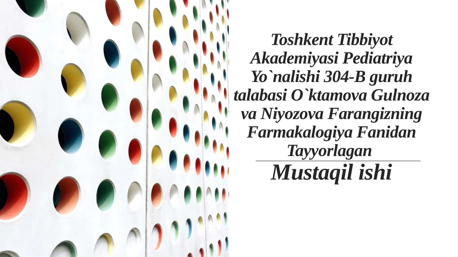 Parkinsonizm kasalligida ishlatiladigan dorilar 1