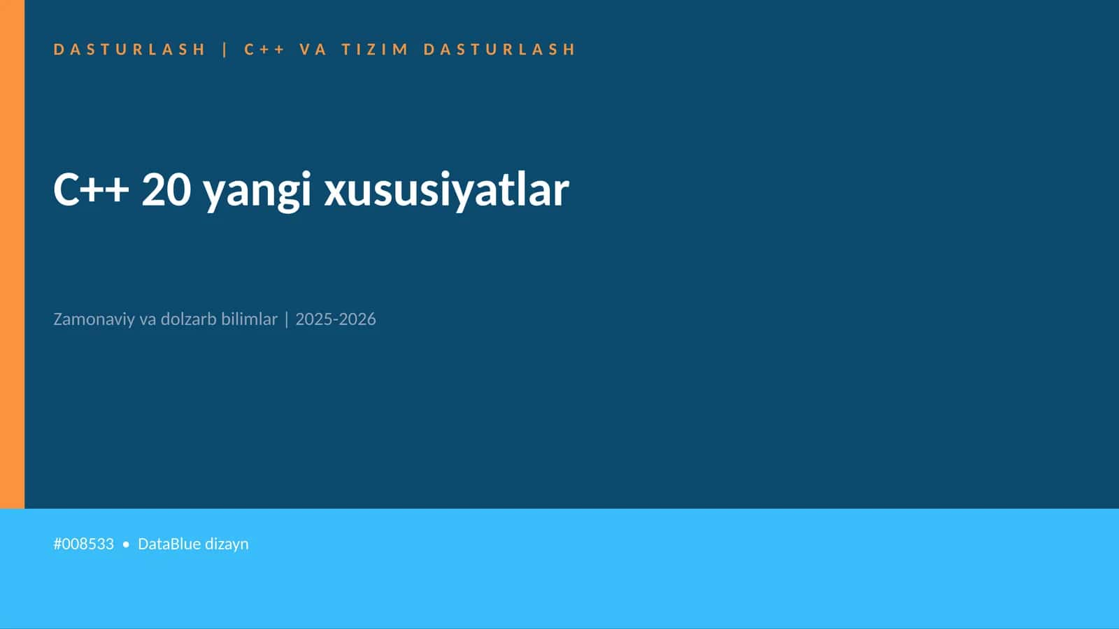 C++ 20 yangi xususiyatlar 1